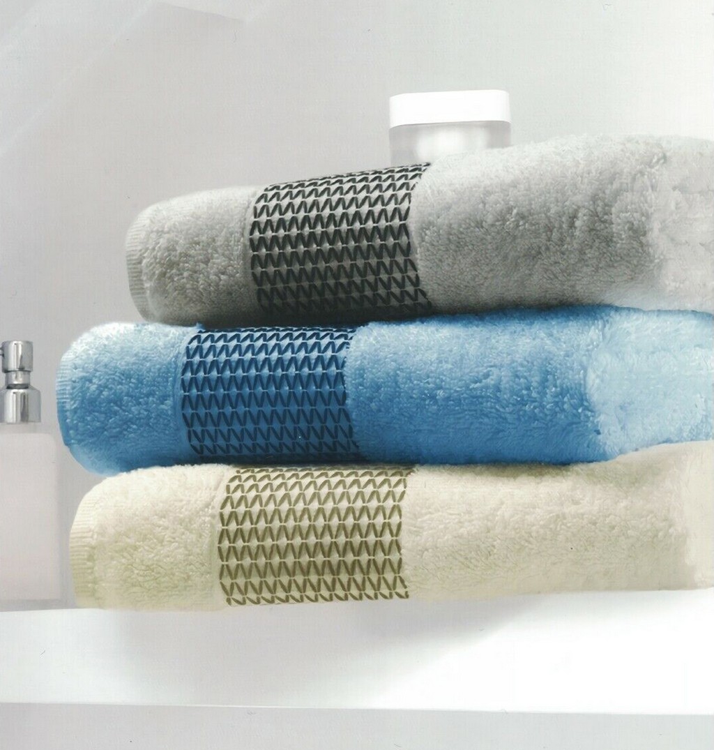 Asciugamani Bagno Set 3+3 Viso E Ospite In Puro Cotone Idrofilo Vari Colori, Decorative