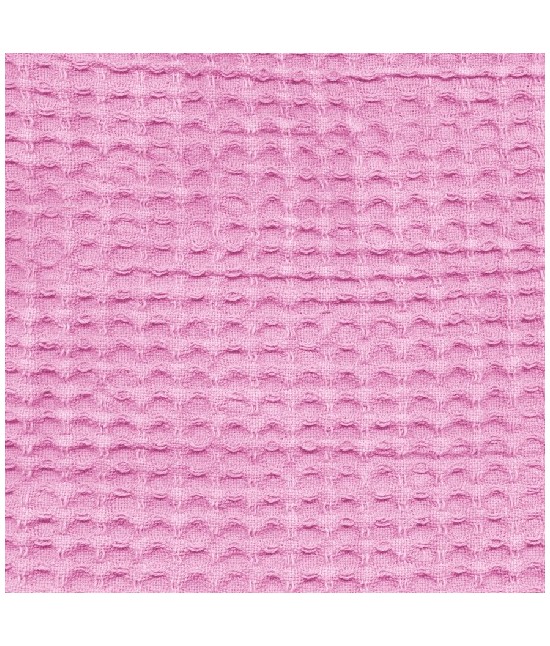 Accappatoio nido d'ape in puro cotone con cappuccio e cintura tinta unita - ape : Colore prodotto - Rosa, Taglia - M