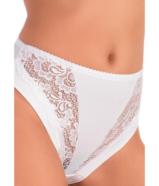 Confezione da 6 slip donna in cotone modal con inserti in pizzo - slip 788. : Colore prodotto - Bianco, Taglia - 3