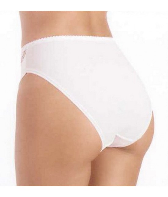 Confezione da 6 slip donna in cotone modal con inserti in pizzo - slip 788. : Colore prodotto - Bianco, Taglia - 3